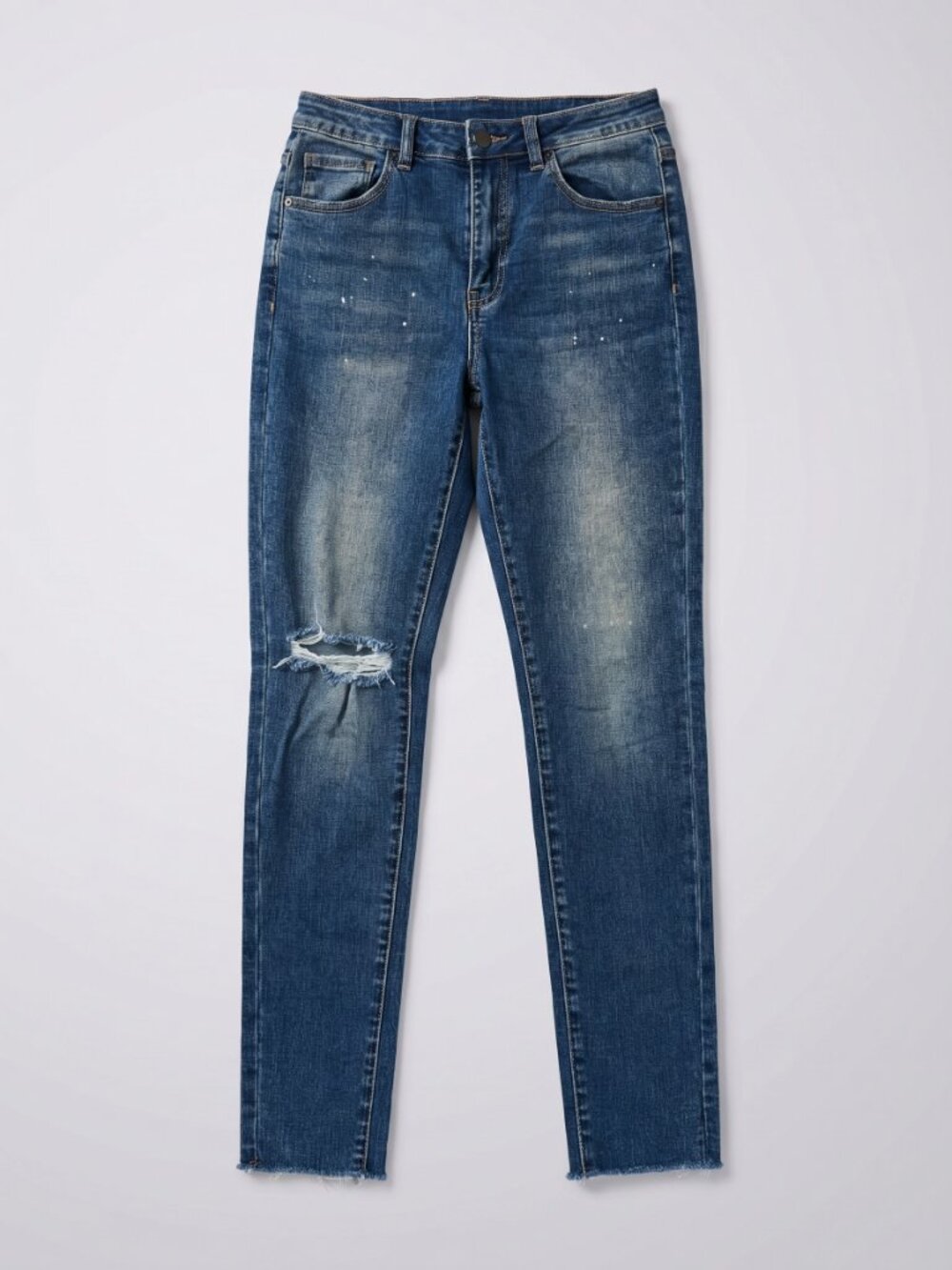 a.n. Designs Paint Splatter Distressed Straight Leg Jeans Size 27
